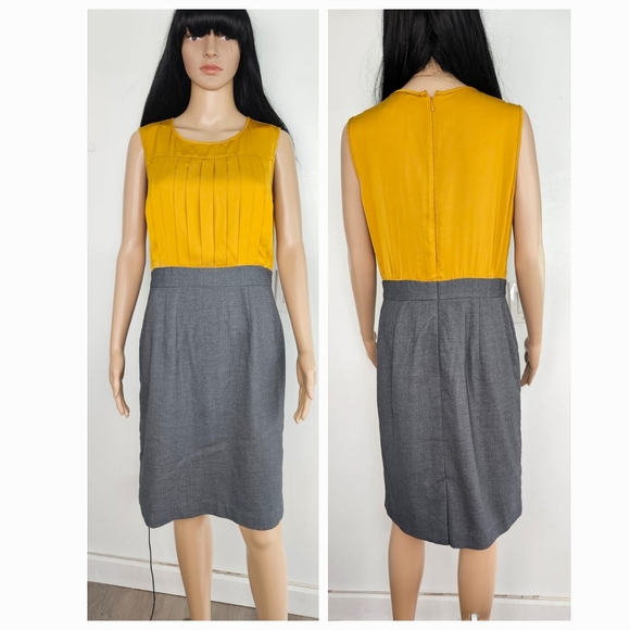 Banana Republic Mustard and Gray Dress Size 8 - Picture 11 of 11